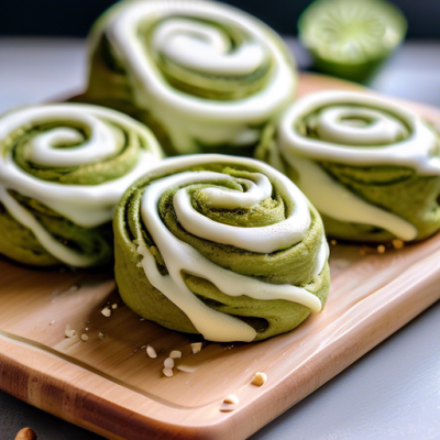 Cinnamon Rolls au Matcha et Chocolat Blanc
