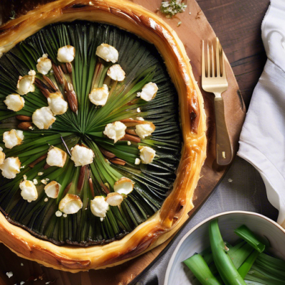 Tarte Tatin Salée aux Poireaux Caramélisés et Chèvre