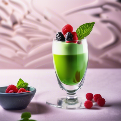 Panna Cotta au Thé Matcha et Coulis de Fruits Rouges