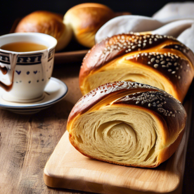 Brioche Tressée au Tahin et Fleur d'Oranger