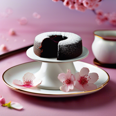 Moelleux au Chocolat du Japon à la Fleur de Cerisier