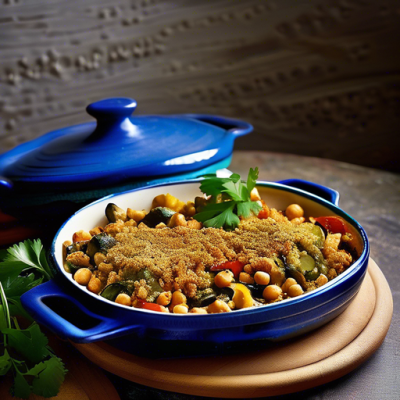 Crumble Salé aux Pois Chiches et Légumes Grillés à l'Indonésienne Crumble Salé aux Pois Chiches et Légumes Grillés à l'Indonésienne