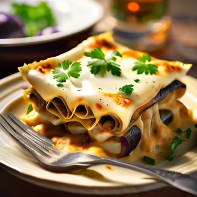 Lasagnes aux Aubergines Grillées et Sauce Béchamel à l'Indienne