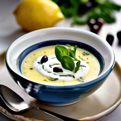 Velouté de Polenta au Tzatziki et Épices Grecques