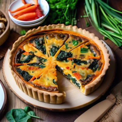 Quiche Coréenne Épicée aux Légumes d'Automne
