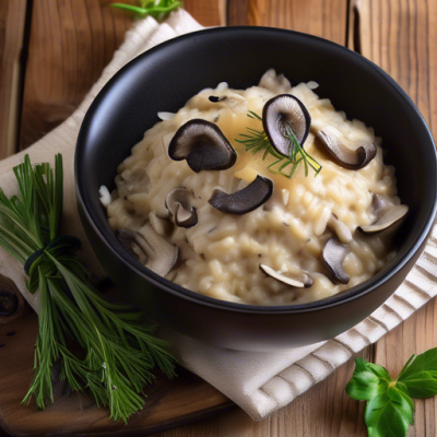 Risotto Crémeux aux Champignons Sauvages et Parmesan