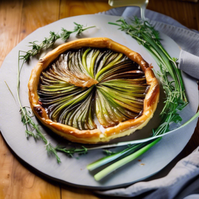 Tarte Tatin aux Poireaux et Fromage de Chèvre