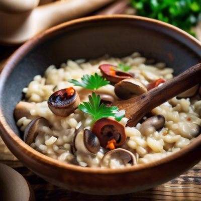 Risotto Fondant aux Champignons et Épices Portugaises Risotto Fondant aux Champignons et Épices Portugaises