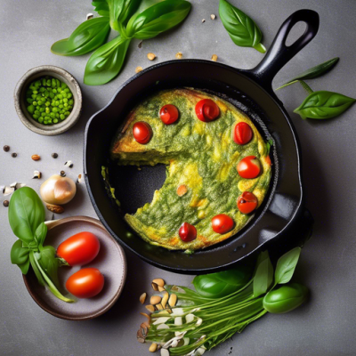 Frittata Végane au Pesto Coréen en Cocotte