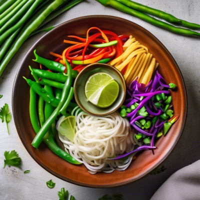 Nouilles Cambodgiennes aux Haricots Verts et Citronnelle