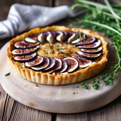 Tarte Rustique Automne aux Figues et Fromage de Chèvre