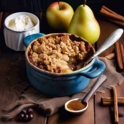 Crumble Hivernal aux Pommes et Poires Épicées Crumble Hivernal aux Pommes et Poires Épicées