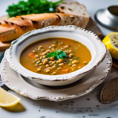 Soupe de Lentilles Libanaise au Citron et Cumin