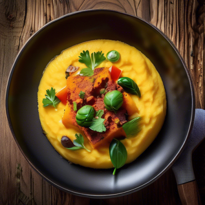 Polenta Crémeuse aux Épices Marocaines et Légumes Rôtis