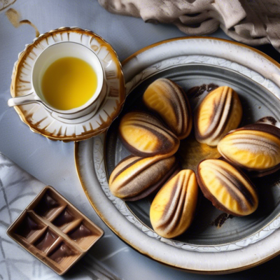 Madeleines Marbrées au Citron et Chocolat