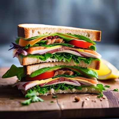 Club-Sandwich Marocain aux Épices et Poulet Caramélisé