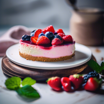 Cheesecake Végan aux Fruits Rouges de Printemps