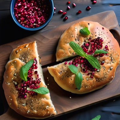 Focaccia au Za'atar et Grenade du Moyen-Orient