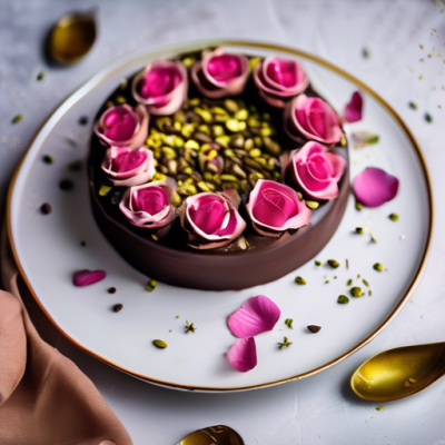 Moelleux au Chocolat à la Fleur d'Oranger et Pistaches du Liban Moelleux au Chocolat à la Fleur d'Oranger et Pistaches du Liban