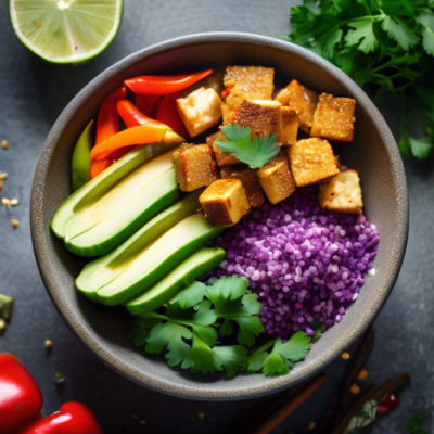 Quinoa Thaï d'Hiver aux Légumes Rôtis et Tofu Croustillant