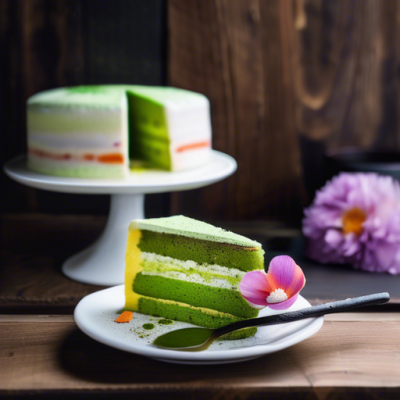 Layer Cake Matcha-Yuzu: L'Élégance Nippone en Pâtisserie