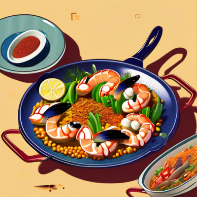 Paella Coréenne au Kimchi et Fruits de Mer