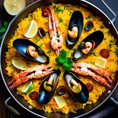 Paella Méditerranéenne à la Française Paella Méditerranéenne à la Française