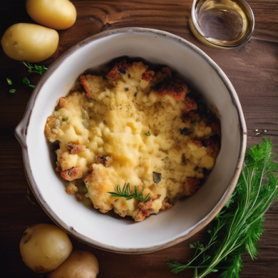 Crumble Alpin aux Pommes de Terre et Gruyère