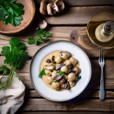 Gnocchis Maison à la Sauce Forestière Crémeuse