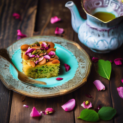 Gâteau Moelleux aux Pistaches et à l'Eau de Rose Gâteau Moelleux aux Pistaches et à l'Eau de Rose