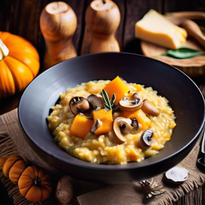 Risotto Automnal aux Champignons et Potiron