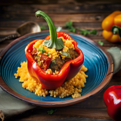 Poivrons Farcis au Couscous Caramélisé à la Marocaine Poivrons Farcis au Couscous Caramélisé à la Marocaine
