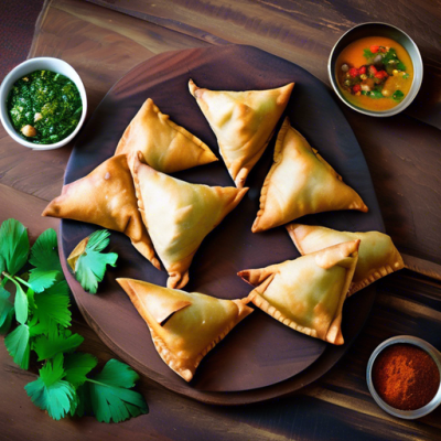 Samoussas aux Haricots et Épices Indiennes