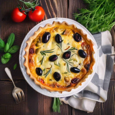 Quiche Grecque Sans Gluten à la Feta et aux Olives