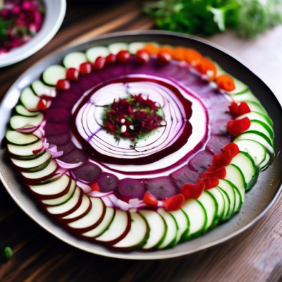 Carpaccio Végan aux Saveurs Marocaines
