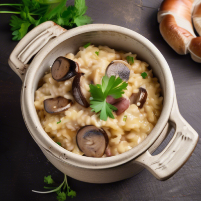 Risotto Polonais à la Saucisse Fumée et Champignons des Carpates