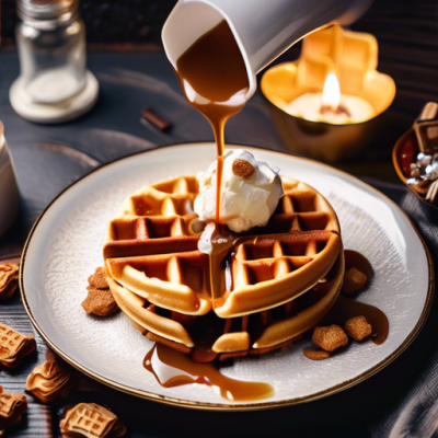 Gaufres Belges Festives au Spéculoos et Caramel Salé