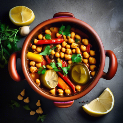 Tajine Tunisien aux Pois Cassés et Légumes de Saison