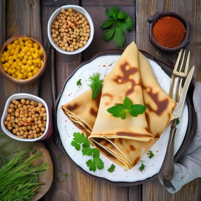 Crêpes Salées à la Turque aux Pois Chiches Croustillants