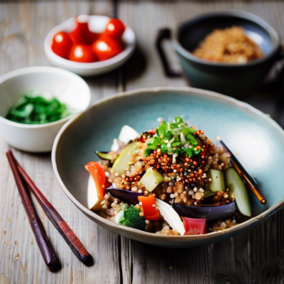 Bibim-Quinoa aux Aubergines Laquées