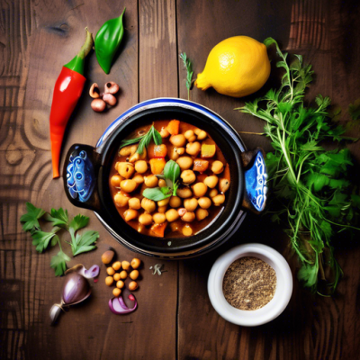 Tajine Soleil du Maroc aux Légumes et Pois Chiches