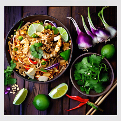 Pad Thaï Croustillant aux Deux Saveurs