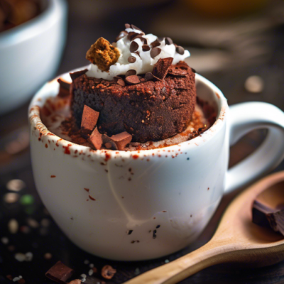 Mug Cake Épicé au Tempeh et Chocolat