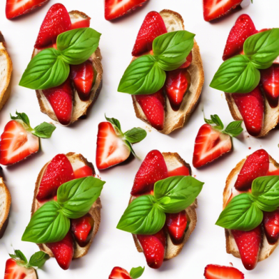 Bruschetta aux Fraises et Basilic