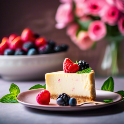 Cheesecake Crémeux à la Rose et Litchi - Douceur de Saint-Valentin