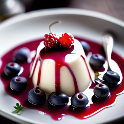 Panna Cotta Hygge aux Épices Nordiques et Coulis de Baies d'Hiver