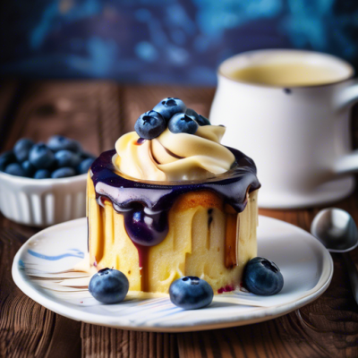Mug Cake Marbré Suédois aux Myrtilles et Cardamome
