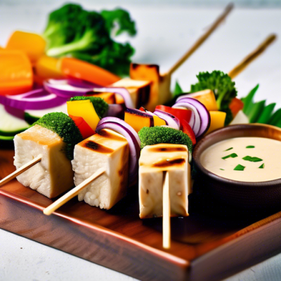 Brochettes de Tofu Laqué au Miel et Sésame