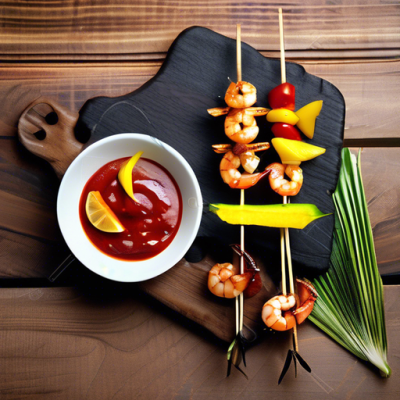 Brochettes Apéritives Antillaises au Paradis Croquant