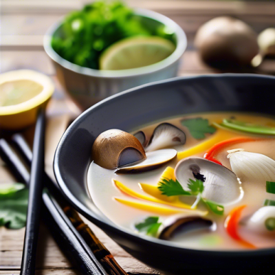 Soupe Thaï Végane 'Tom Kha' aux Champignons et Lait de Coco Soupe Thaï Végane 'Tom Kha' aux Champignons et Lait de Coco